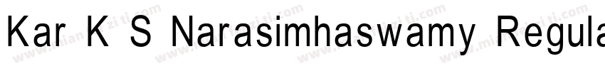 Kar K S Narasimhaswamy Regular字体转换